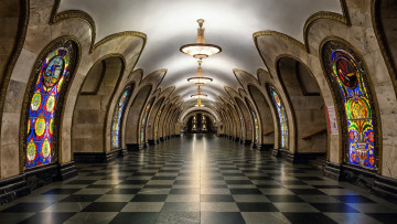 Картинка интерьер холлы +лестницы +корридоры город метро площадь трех вокзалов москва россия