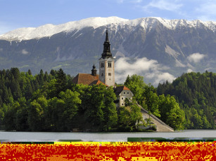Картинка города блед словения