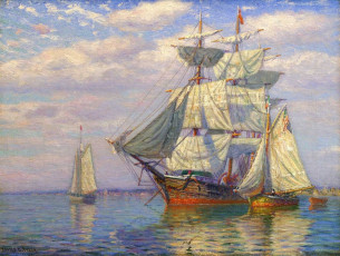 Картинка james gale tyler рисованные парусник яхта лодка