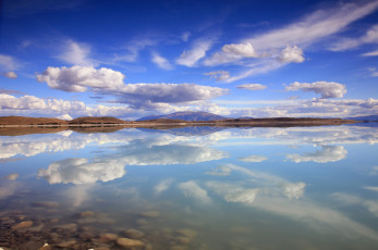 Картинка природа реки озера отражение облака горы озеро