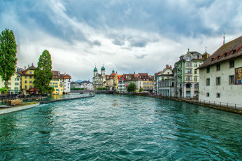 Картинка люцерн+ швейцария города -+улицы +площади +набережные вода дома