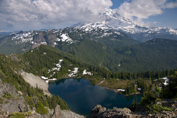 Картинка природа реки озера горы лес национальный парк сша америка озеро
