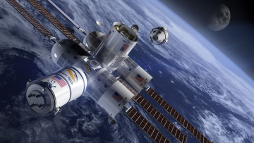 Картинка космос космические+корабли +космические+станции вселенная космическая станция полет