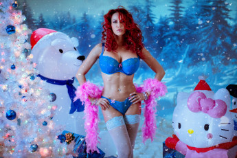 Картинка девушки bianca+beauchamp подарки снегурочка новый год bianka beauchamp
