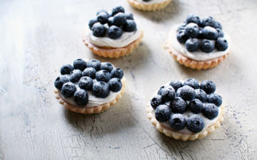 обоя blueberry tart, еда, пирожные,  кексы,  печенье, чкрника, ягоды, тарталетки, blueberry, tart