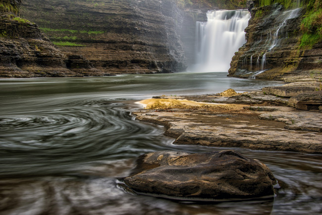 Обои картинки фото природа, водопады, водопад, камни, скалы, река