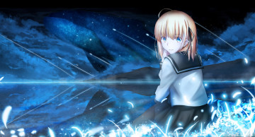 обоя аниме, fate, stay night, magicians, saber, stay, night