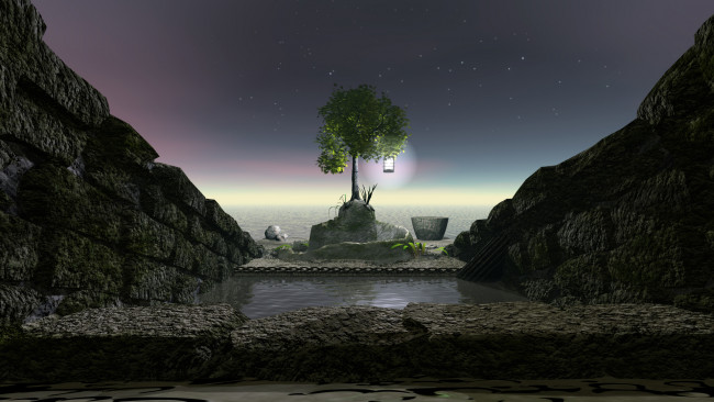 Обои картинки фото 3д графика, природа , nature, вода, дерево
