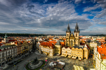 Картинка grand+old+town+of+prague города прага+ Чехия панорама