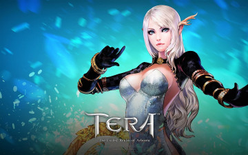 обоя видео игры, tera,  the exiled realm of arborea, девушка, рожки