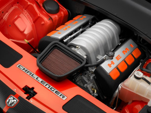 Картинка dodge challenger concept engine compartment автомобили двигатели