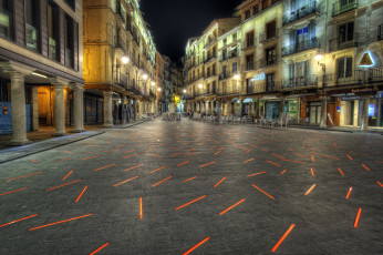 Картинка teruel испания города огни ночного дома улица ночь