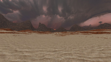 Картинка 3д+графика природа+ nature пустыня горы облака