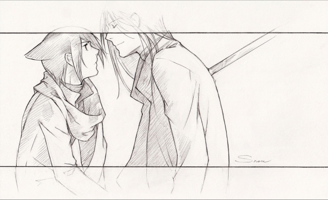 Обои картинки фото аниме, loveless, нелюбимый, шарф, разговор, агатсума, соби, аояги, рицка