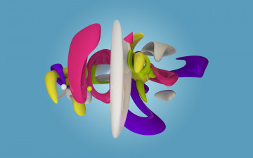 Картинка 3д графика abstract абстракции абстракция узоры краски фигуры
