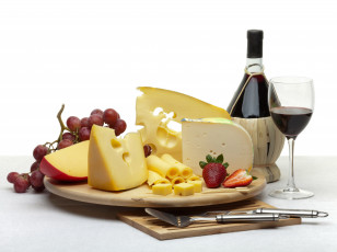 Картинка еда сырные изделия вино натюрморт сыр