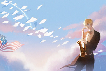 Картинка аниме hetalia +axis+powers mr cloud axis powers america