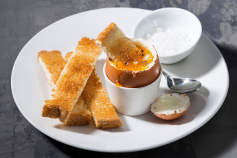 Картинка еда Яйца завтрак тост яйцо