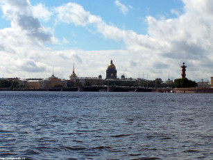 Картинка вид невы питер города санкт петербург петергоф россия