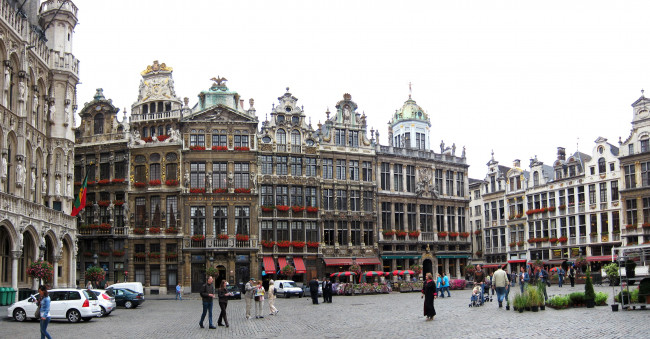 Обои картинки фото города, брюссель, бельгия, площадь, архитектура, готика