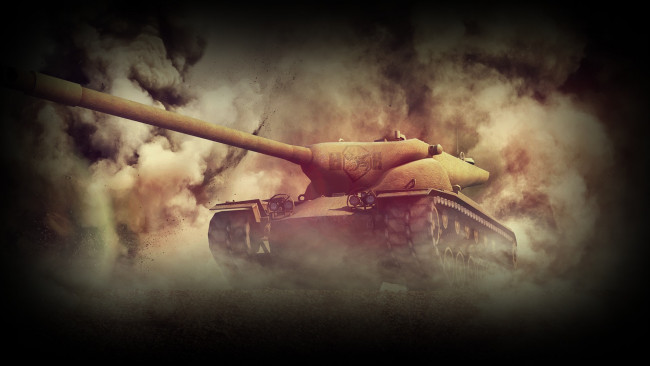 Обои картинки фото world, of, tanks, видео, игры, мир, танков, танк, бой, пыль, дым