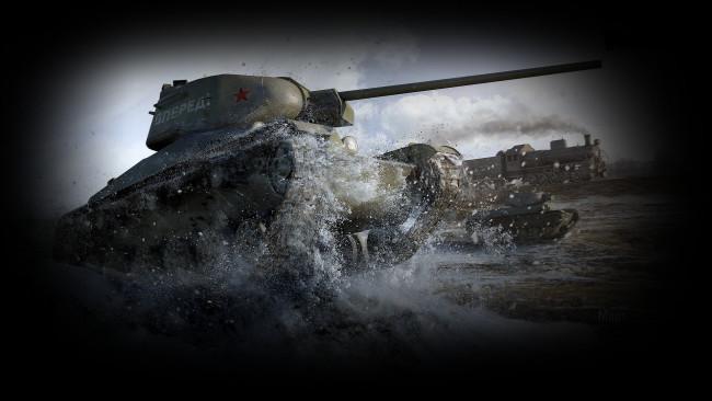 Обои картинки фото world, of, tanks, видео, игры, мир, танков, танк, атака
