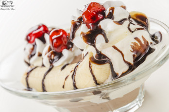 Картинка еда мороженое +десерты шоколад ягоды банановый десерт
