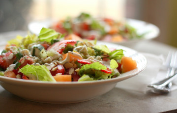 Картинка еда салаты +закуски креветки зелень салат