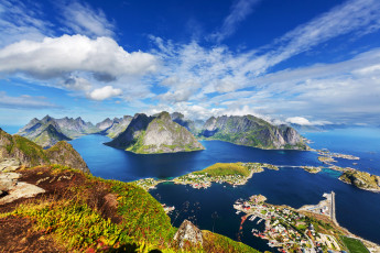 Картинка лофотен+норвегия природа пейзажи лофотен lofoten пейзаж горы фьорд озеро норвегия