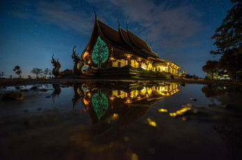 Картинка города -+здания +дома thailand night travel тайланд туризм вода lights tree dragons castle hd путешествие огни звезды ночь драконы дворец