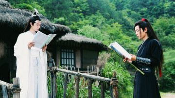 Картинка разное знаменитости ван ибо сяо чжан съемки сценарий костюмы
