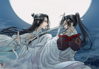 Картинка аниме mo+dao+zu+shi лань ванцзи вэй усянь меч кувшины