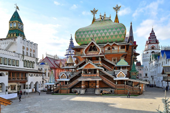 Картинка города -+дворцы +замки +крепости кремль измайлово культурно развлекательный комплекс деревянные постройки стилизованные под русское зодчество 16 17 век