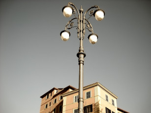 Картинка разное осветительные приборы дом столб фонари