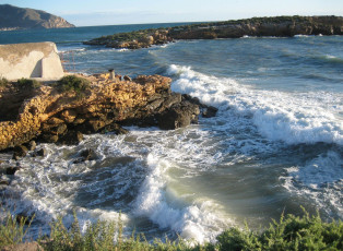 Картинка природа побережье мыс tinoso скалы море