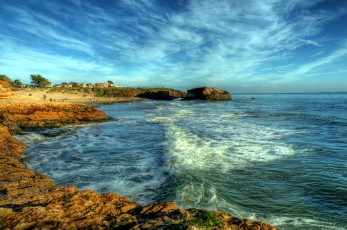 Картинка природа побережье берег вода небо прибой