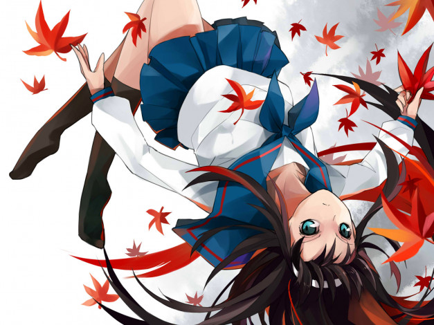 Обои картинки фото tohno, akiha, аниме, tsukihime, крылья, шпильки, нимб