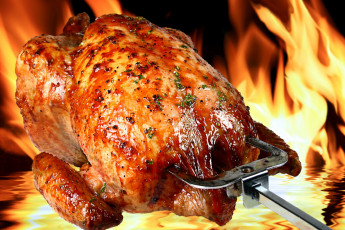 Картинка еда мясные+блюда огонь курица