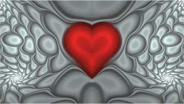 Картинка 3д+графика абстракция+ abstract сердечки цвета фон узор