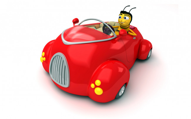 Обои картинки фото мультфильмы, bee movie, автомобиль