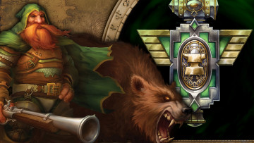 Картинка видео+игры world+of+warcraft медведь знак оружие гном
