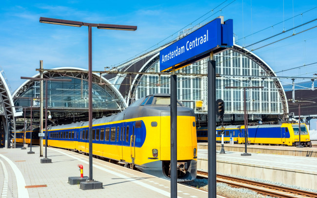 Обои картинки фото города, амстердам , нидерланды, railway, station