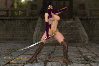 Картинка 3д+графика amazon+ амазонки девушка меч самурай
