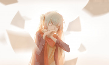 Картинка аниме vocaloid грусть слёзы плачет арт девушка yyb hatsune miku