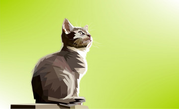 Картинка векторная+графика животные+ animals кот