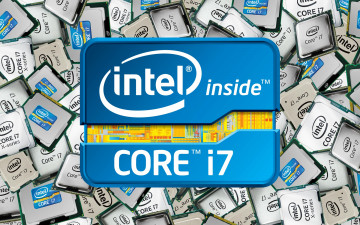 Картинка компьютеры intel логотип фон ntel core i7