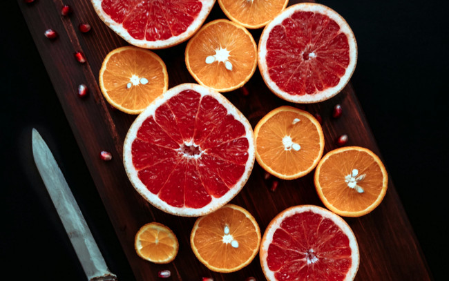 Обои картинки фото еда, цитрусы, апельсин, грейпфрут