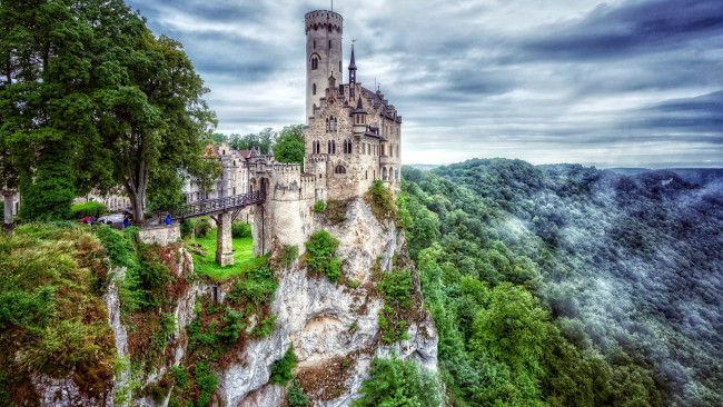 Обои картинки фото lichtenstein castle, города, замки германии, lichtenstein, castle