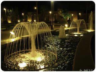 Картинка города фонтаны вечер парки