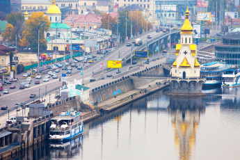 обоя киев, города, киев , украина, река, мост, дома